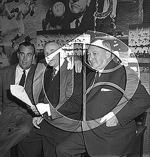 Dan Topping, Casey Stengel and George Weiss54N0142